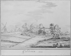 Dorpsgezicht Garderen door Jacobus Stellingwerf in 1660